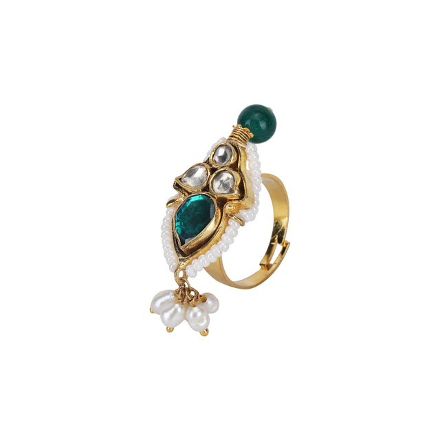 Mekhala 22k Gold Plated Ring