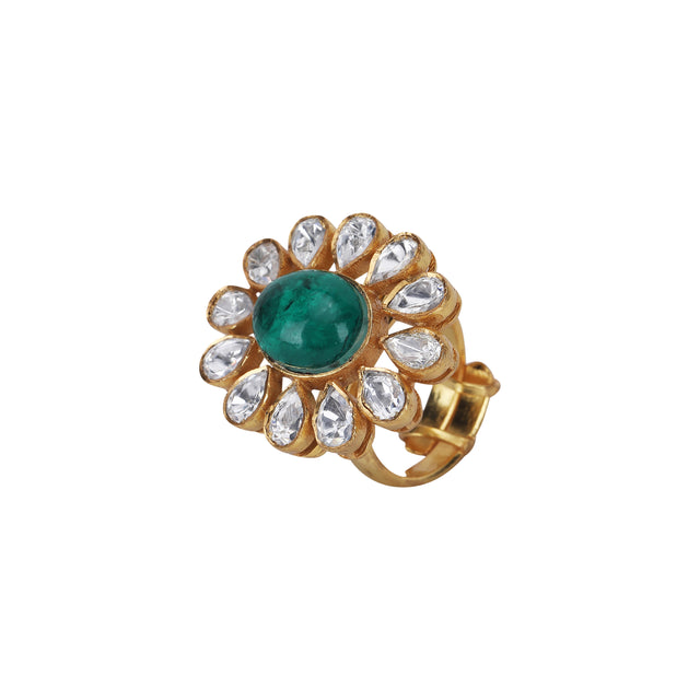 Meghana 22k Gold Plated Ring