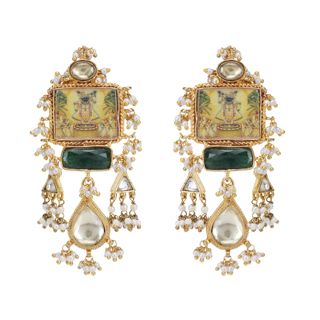 Madhubani Pichwai 22k Gold Plated Necklace