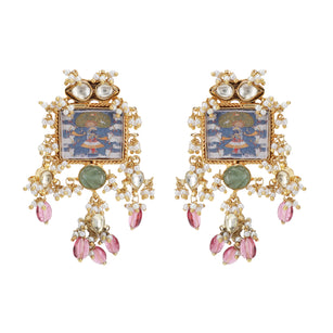 Pichwai Darika 22k Gold Plated Earring