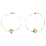 22k Gold Plated Chakar kundan Payal