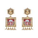 22k Gold Plated Krishna Mukut Earring