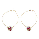 22k Gold Plated Ruby White Payal