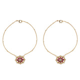 22k Gold Plated Ovel Kundan Payal
