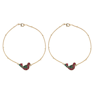 22k Gold Plated Parrots Payal
