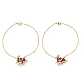 22k Gold Plated PeacockKundan Payal