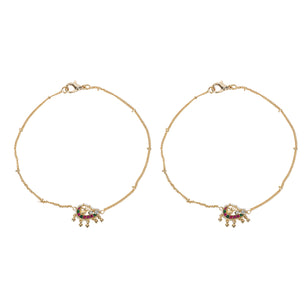 22k Gold Plated Tera Kundan Payal