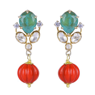 22k Gold Plated Sankranti Falak Earring