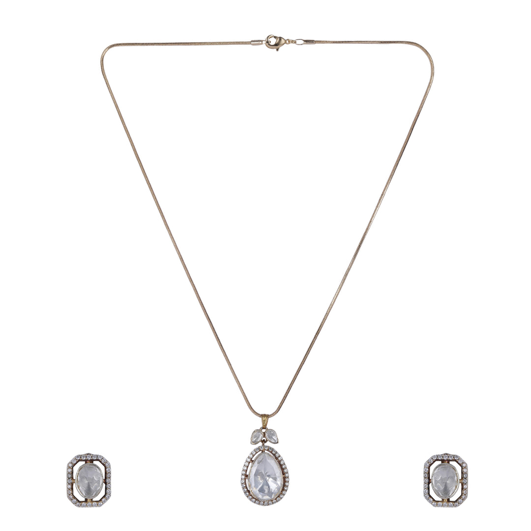 22k Gold Plated Sankranti Nirali Pendant Set
