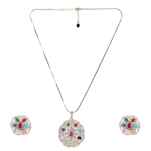 22k Gold Plated Ridhi Tara Pendant Set