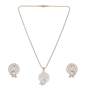 22k Gold Plated Ridhi Pravaaha Pendant Set