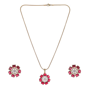 22k Gold Plated Ridhi Jalika Pendant Set