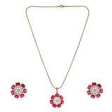 22k Gold Plated Ridhi Jalika Pendant Set