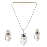 22k Gold Plated Ridhi Trinetra Pendant Set