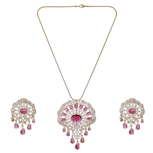 22k Gold Plated Ridhi Lata Pendant Set