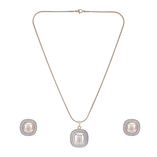 22k Gold Plated Ridhi Bindu Pendant Set