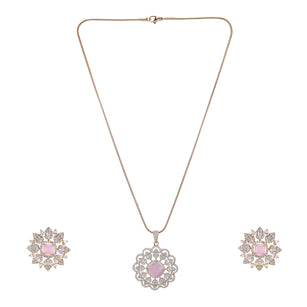 22k Gold Plated Ridhi Megha Pendant Set