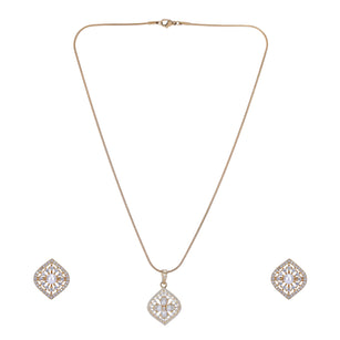 22k Gold Plated Ridhi Ardhachandra Pendant Set