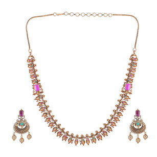 22k Gold Plated Kanaka Trisha Necklace Set