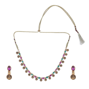 22k Gold Plated Kanaka Ojal Necklace Set