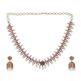 22k Gold Plated Kanaka Iravati Necklace Set