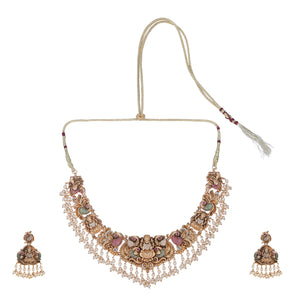 22k Gold Plated Kanaka Saanvi Necklace Set