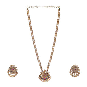 22k Gold Plated Kanaka Eshita Necklace Set