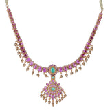 22k Gold Plated Kanaka Ravina Necklace Set