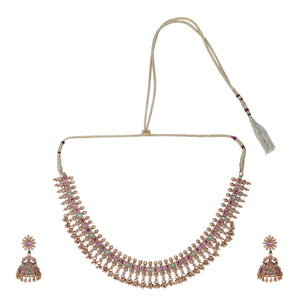 22k Gold Plated Kanaka Kavya Necklace Set