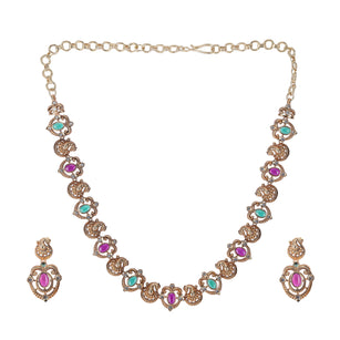 22k Gold Plated Kanaka Sharvya Necklace Set