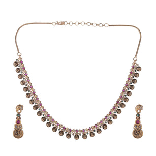 22k Gold Plated Kanaka Anvika Necklace Set