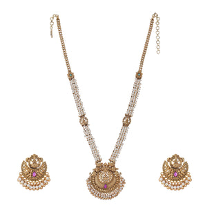 22k Gold Plated Kanaka Kanira Necklace Set