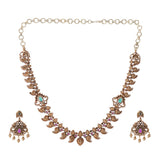 22k Gold Plated Kanaka Pravya Necklace Set