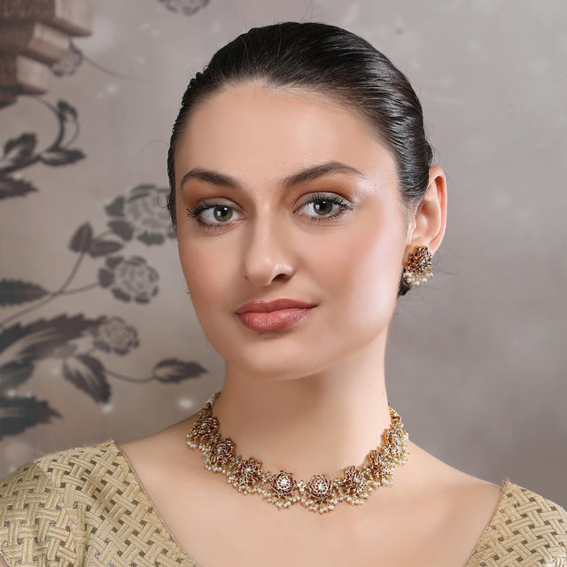 Charita 22k Gold Plated Necklace Set