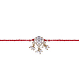 GOLD PLATED ZIRCON RAKHI