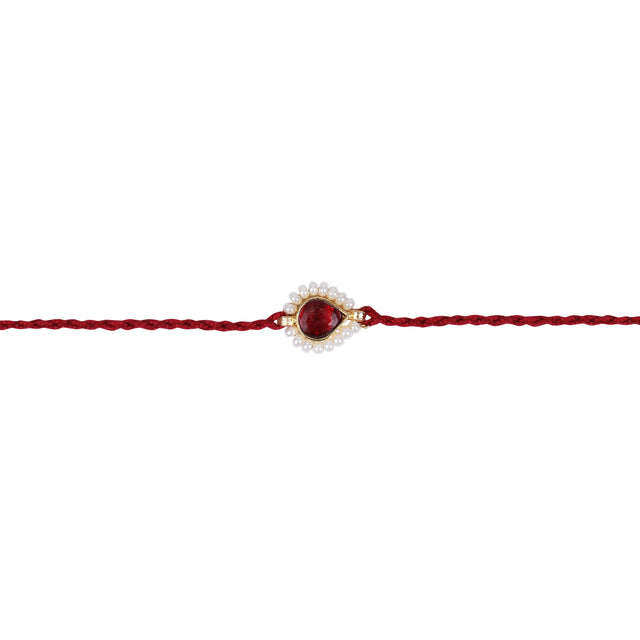 RED PAN  KUNDAN RAKHI