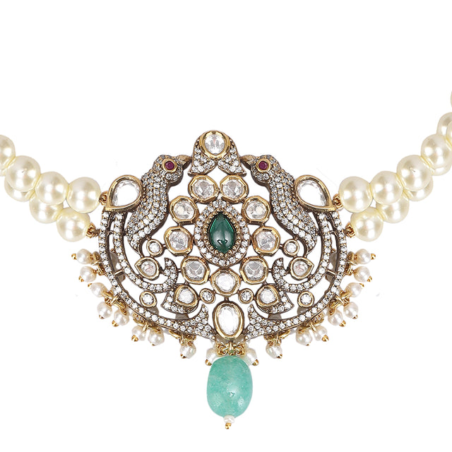 KANTHI ZIRCON AAHANA CHOKER SET