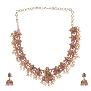 22k Gold Plated Kanaka Urmi Necklace Set