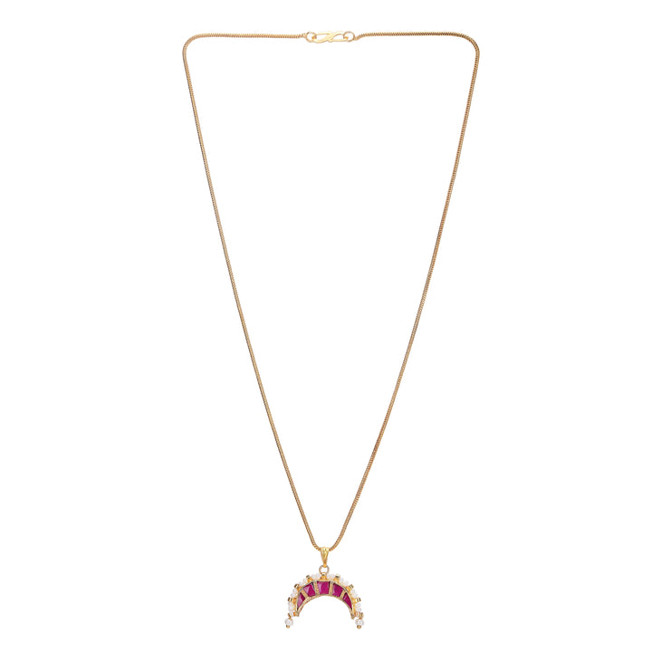 Noor 22 K Gold Plated Chand Necklace