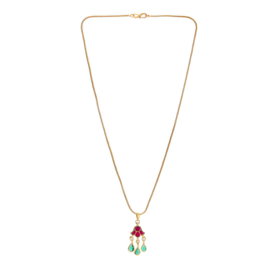 Noor 22 K Gold Plated komal Kundan Necklace
