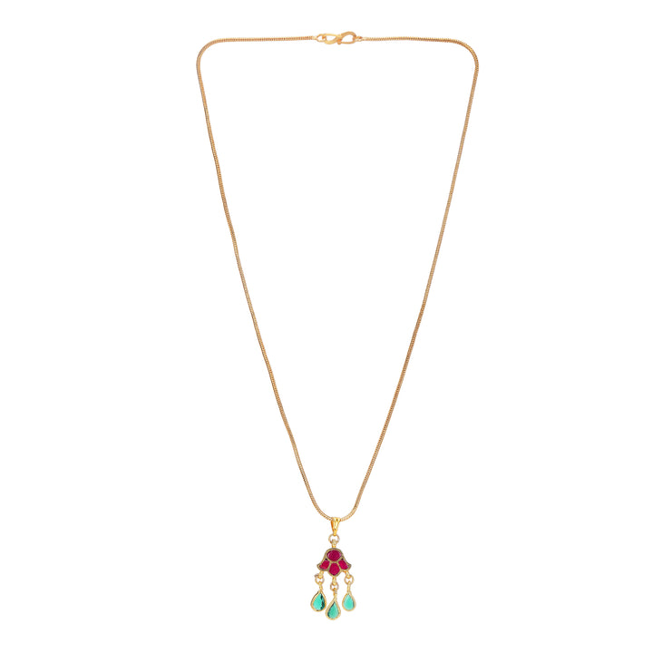 Noor 22 K Gold Plated komal Kundan Necklace