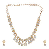 Gemstone Darsha 22k Gold Plated Necklace Set