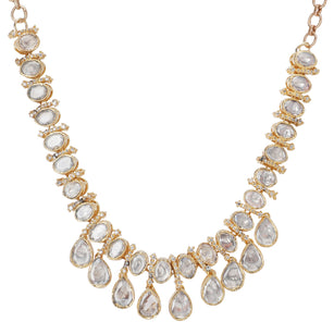 Gemstone Darsha 22k Gold Plated Necklace Set