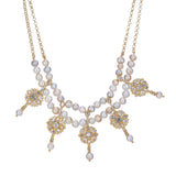 Gemstone Darpana 22k Gold Plated Necklace Set