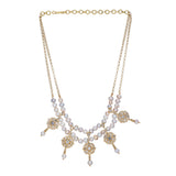 Gemstone Darpana 22k Gold Plated Necklace Set