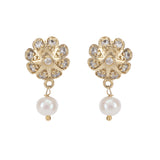 Gemstone Darpana 22k Gold Plated Necklace Set