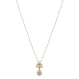 Gemstone Hamsika 22k Gold Plated Pendant Set