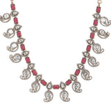 Gemstone Deepa 22k Gold Plated Necklsce Set