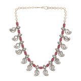 Gemstone Deepa 22k Gold Plated Necklsce Set