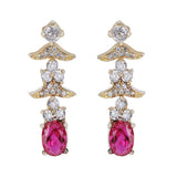 Gemstone Harisha 22k Gold Plated Pendant Set